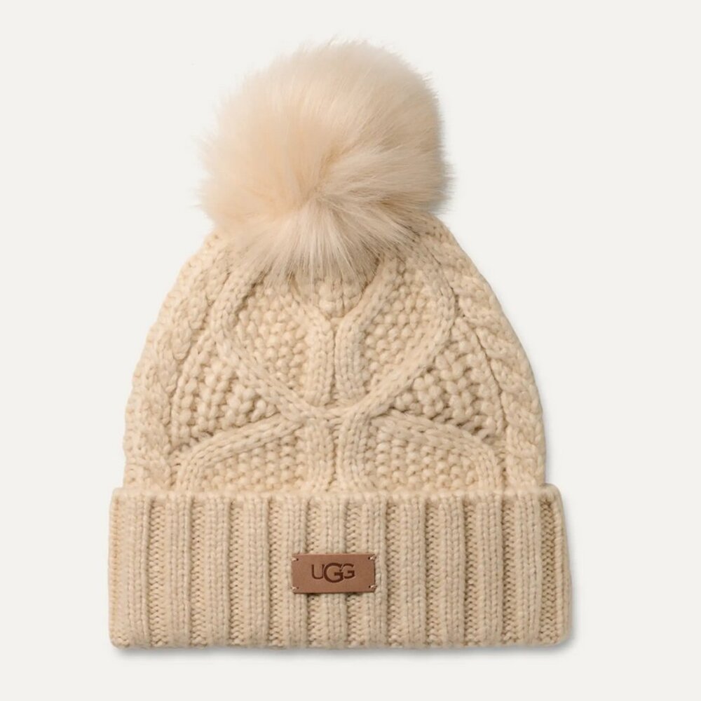 UGG Women's Cable Beanie With Pom